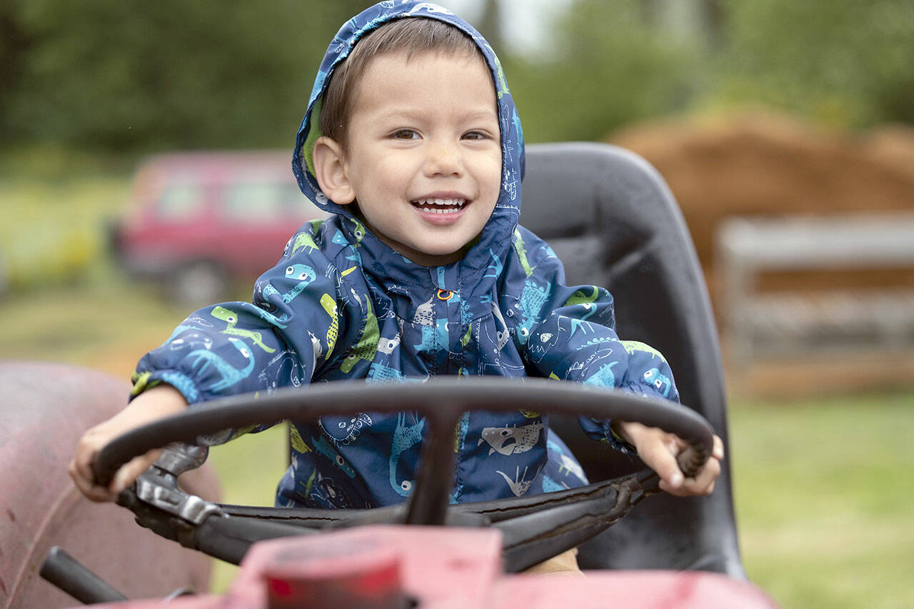 Heath Wade enjoys opening day at the Chimacum Farmers Market in 2022. (David Conklin/Jefferson County Farmers Markets)