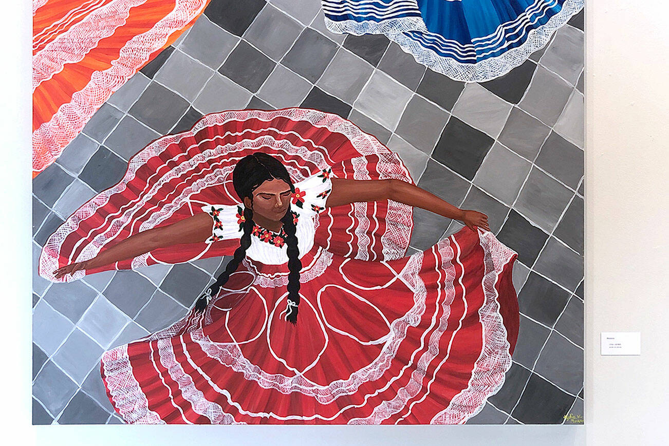 Lydia L. Morris’ acrylic on canvas painting “Bailadora” earned Best of Show and the President’s Merit Award at the PUB Gallery of Arts 2023 Student Art show.