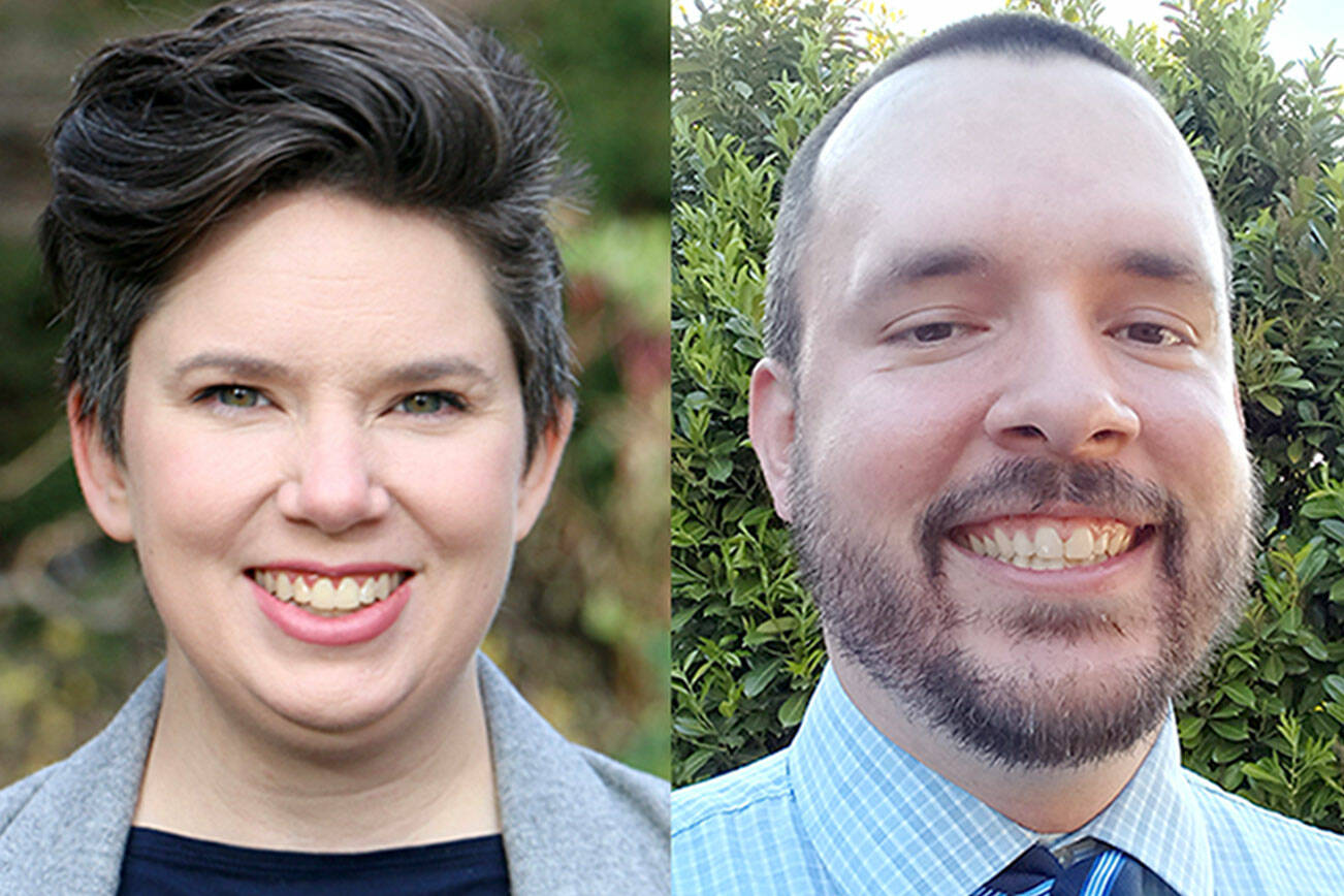 Navarra Carr, left, and Nick Merrigan.