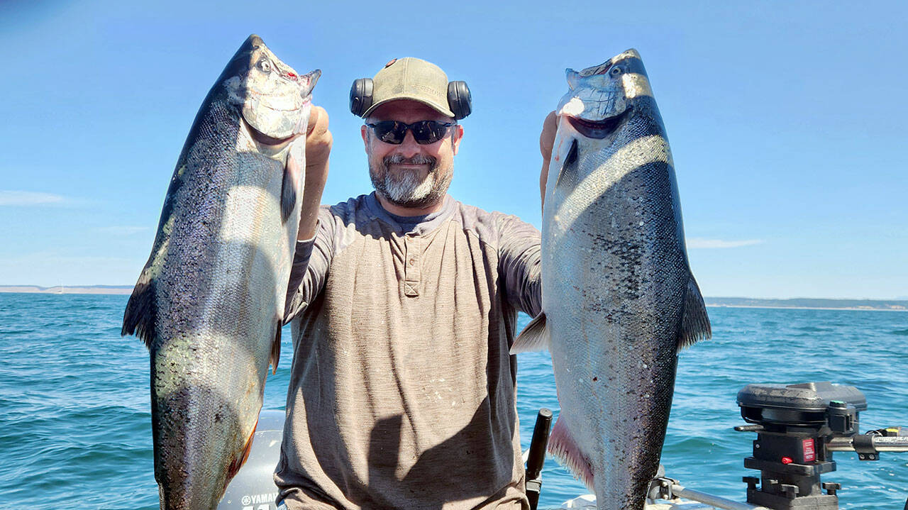 Jason Headley of Port Hadlock had success during the Marine Area 9 opener last week, taking home limits of chinook with fishing partner Don Arnett of Diamond Point last Thursday and Friday.