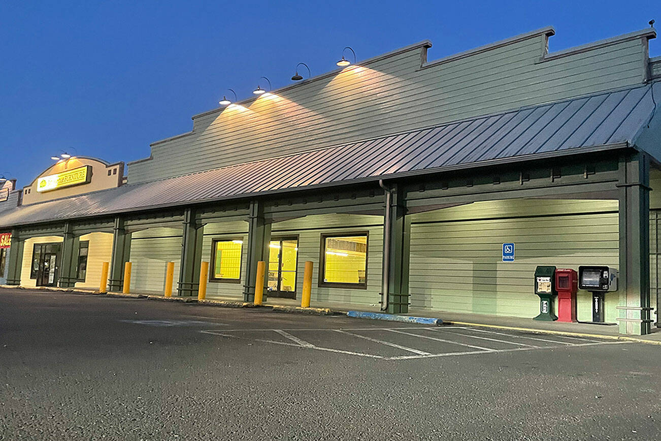 North Olympic Library System leaders anticipate temporarily moving operations from the Sequim Library to the former Brian's Sporting Goods store later this year during a remodel of the current building. The temporary space will tentatively operate from January 2024 until the renovated library reopens the end of 2024, NOLS leaders said. (Matthew Nash/Olympic Peninsula News Group)