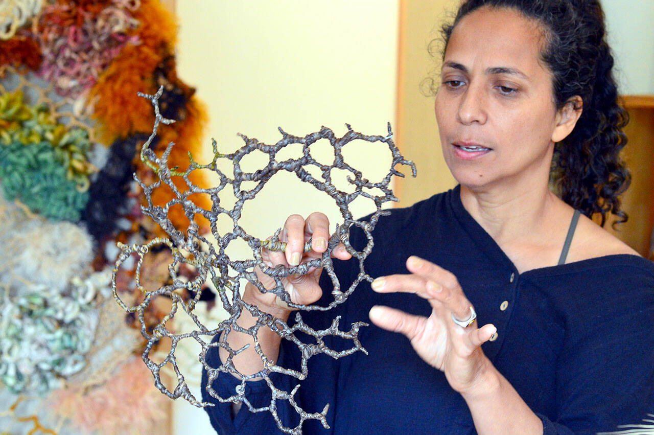 Tininha Silva is one of a trio of women unveiling their fiber artwork in “The Fiber of Our Being,” the new show opening this week in Port Townsend. (Diane Urbani de la Paz/Northwind Art)