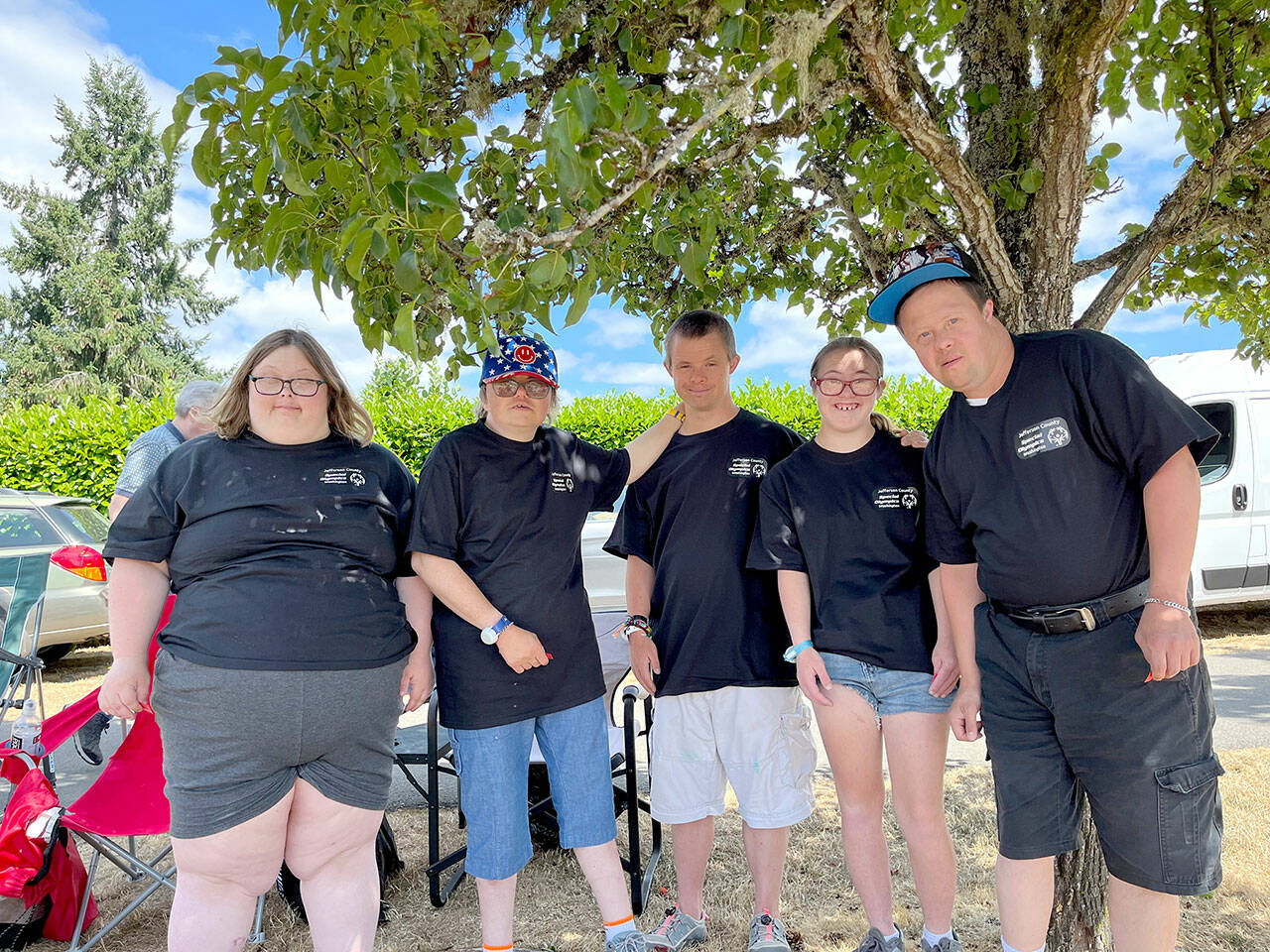 Jefferson County Warriors members came home with medals after competing at the Southwest Regional Special Olympics of Washington BocceTournament held at Olympia’s LBA Park on July 29. Warriors team members are, from left, Caitlin Whitish, Lindsey Starr, Blaine Wheeler, Gillian McCraken, and Reid Zimmer.