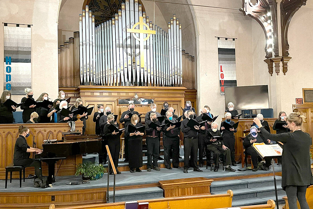 Sarah Moran rehearses the Community Chorus of Port Townsend and East Jefferson County in fall 2022.  Submitted photo