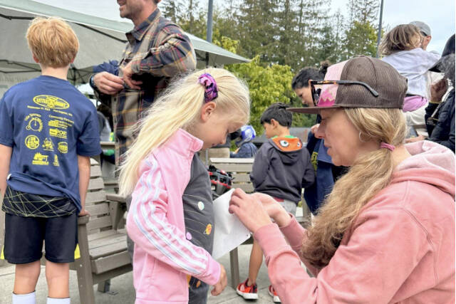 A young competitor at Sunday's Little Hurt gets ready to compete at Peninsula College. (Courtney Nestler)