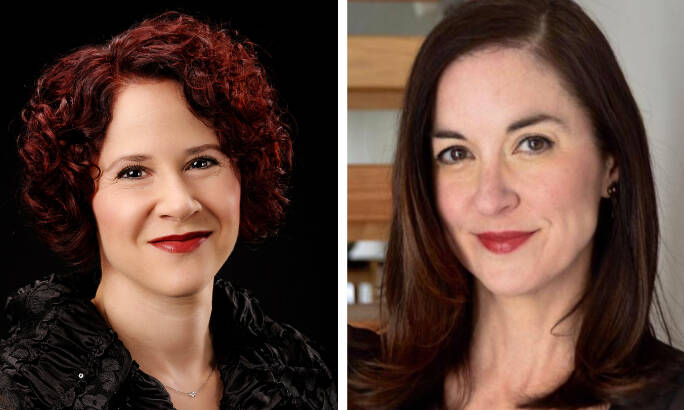 Violinist Elisa Barston, left, joins her friend, pianist Paige Roberts Molloy, for two duo recitals this week on the Olympic Peninsula. (Port Angeles Symphony)