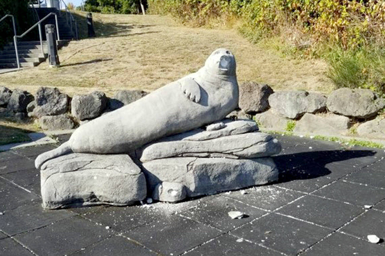 City of Port Angeles
The seal play structure at 9/11 Memorial Park has been removed.