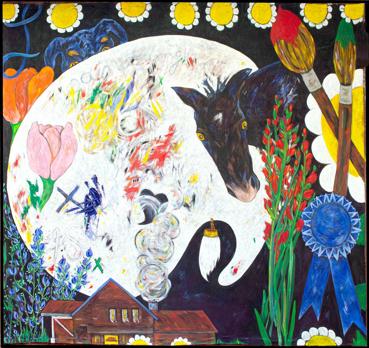 This painting by Suzanne Lamon will be among those at Aurora Gallery.