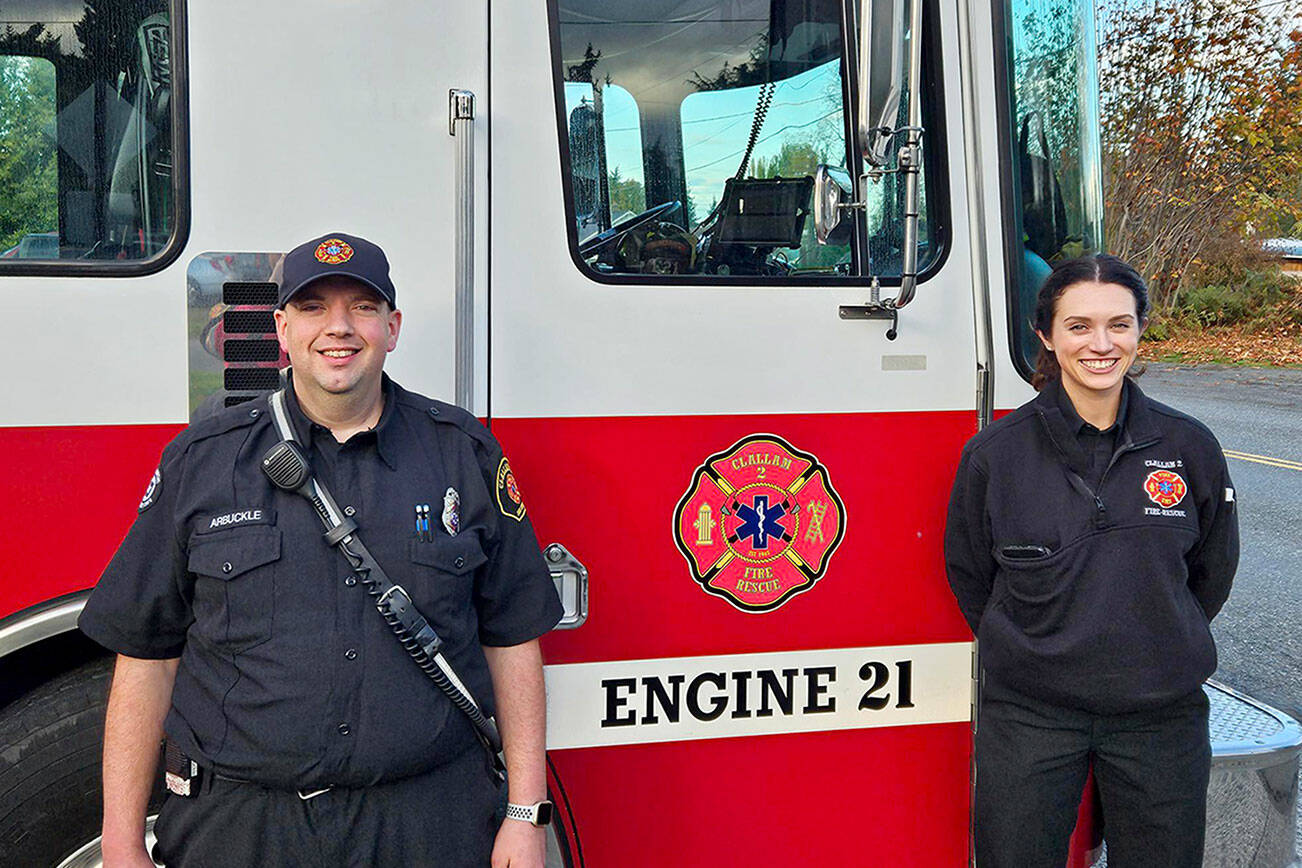 Firefighter/paramedic Gary Arbuckle and firefighter/EMT Kate Haworth have joined the district as full-time employees.
