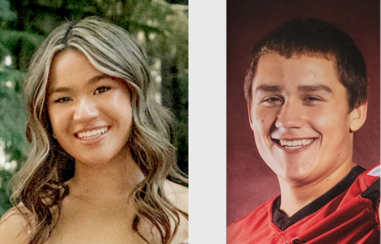 Yau Fu, Port Angeles swimming, left, and Tyler Swan, Neah Bay football.