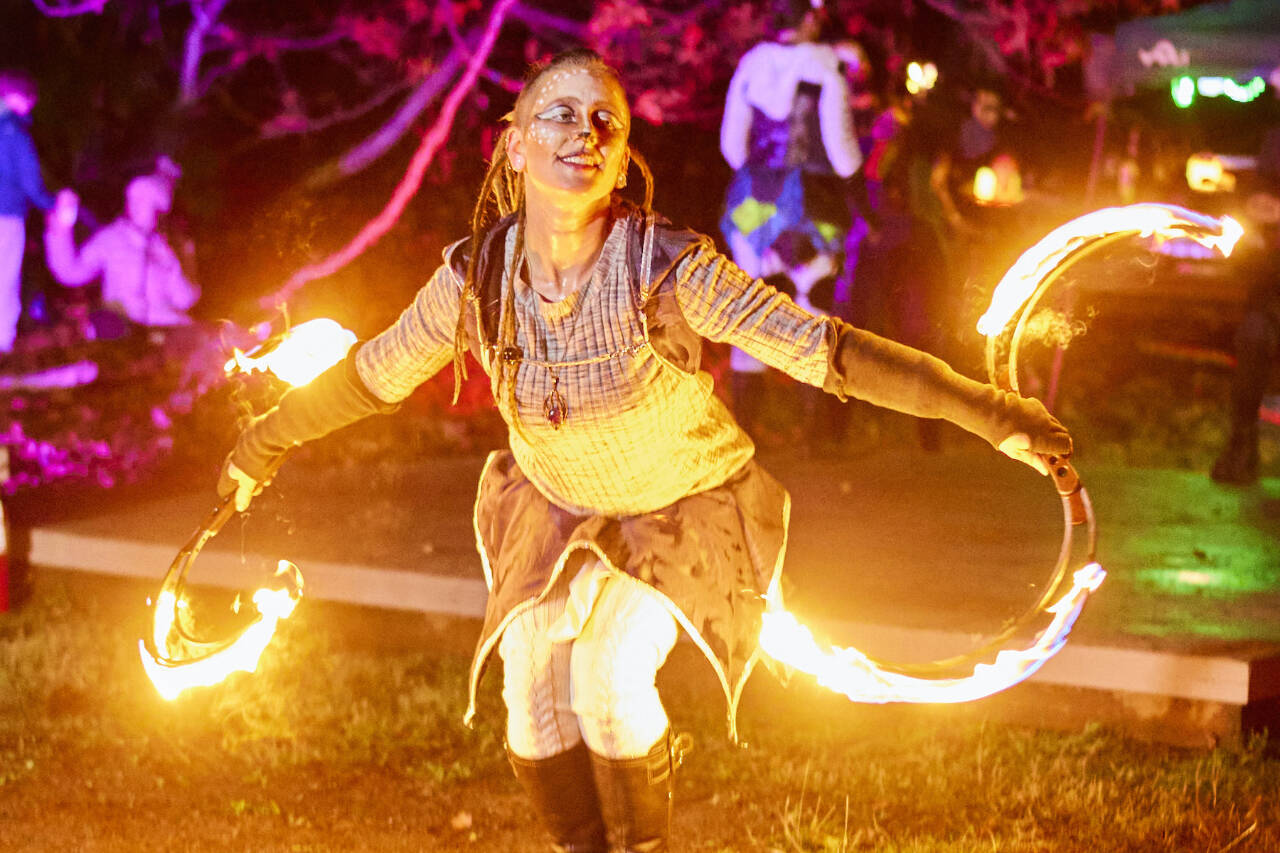 The Fractal Phase from Wintertide 2022 offers a taste of the 2023 Light Art Experience that will be available during the Port Angeles Fine Arts Center’s third annual Wintertide Festival of Lights. (Cascadia Films)