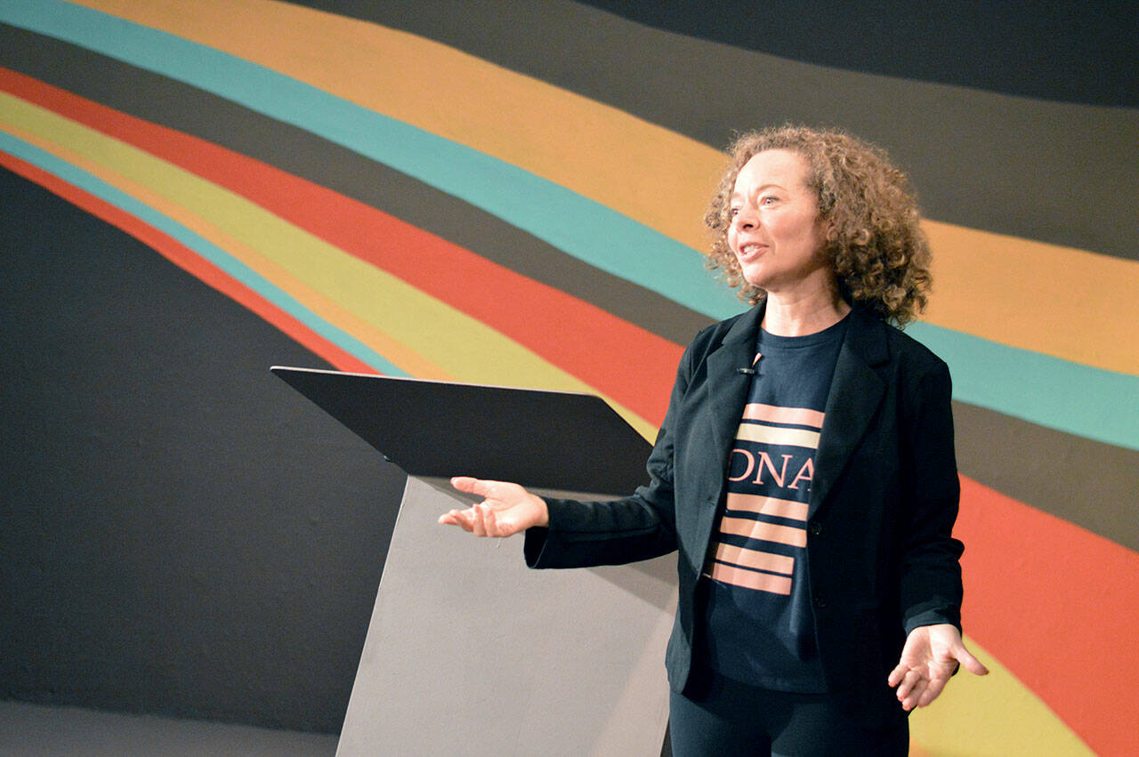 Gin Hammond stars in “Living IncogNegro,” her solo show at Key City Public Theatre in Port Townsend tonight through Feb. 11. (Diane Urbani de la Paz/For Peninsula Daily News)