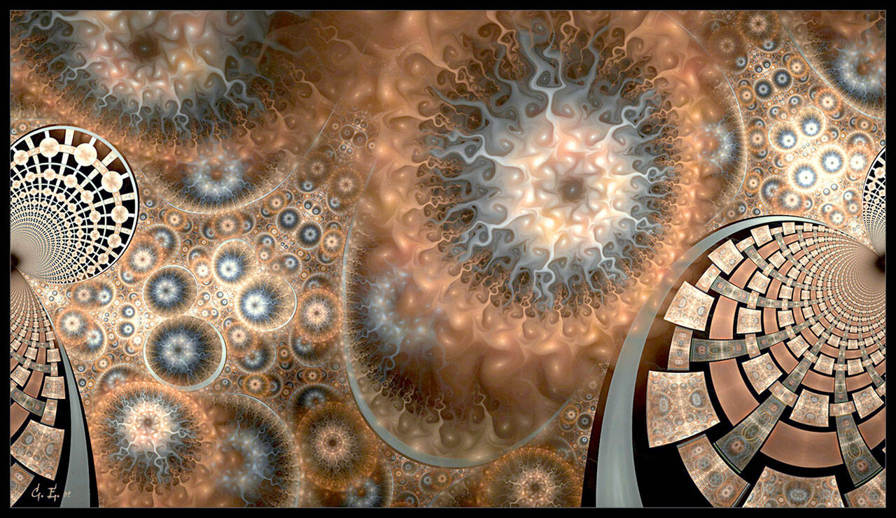 Cory Ench’s fractal art will be on display at Studio Bob’s.