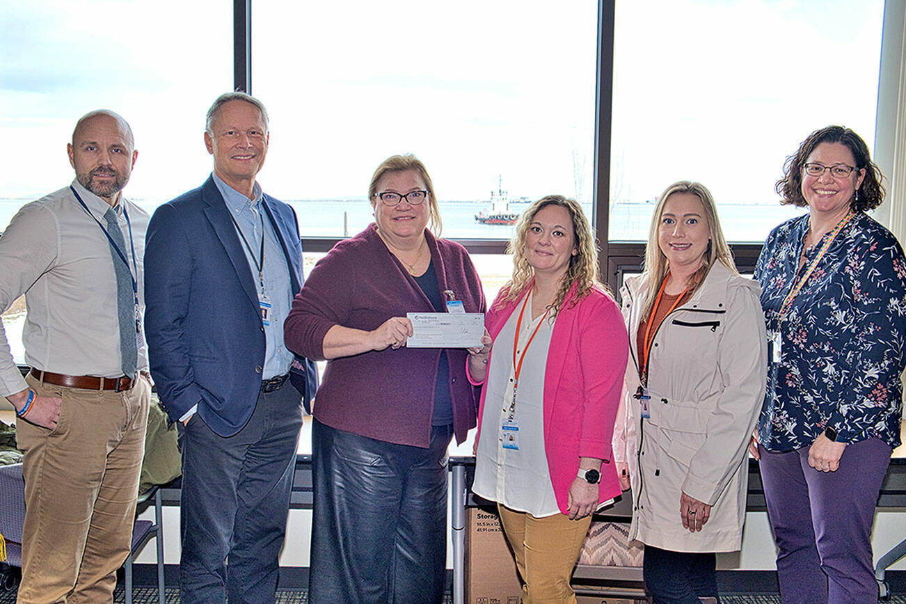Pictured, from left, are Beau Brown, Dr. Michael Maxwell, AnnaLisa Gellermann, Tiana Taylor, Jessica Peterson and Dr. Katrina Weller.
