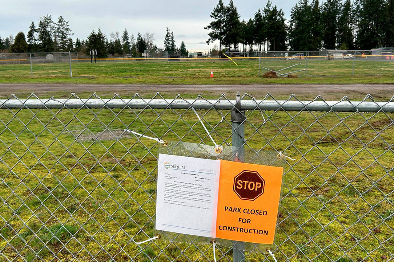 Construction will soon begin between two T-ball fields in the Dr. Standard Little League Park to dig a deeper well that City of Sequim staff said will help balance the pressure in the overall water system, improve water quality and meet forecasted water demands through 20 years. (Matthew Nash/Olympic Peninsula News Group)