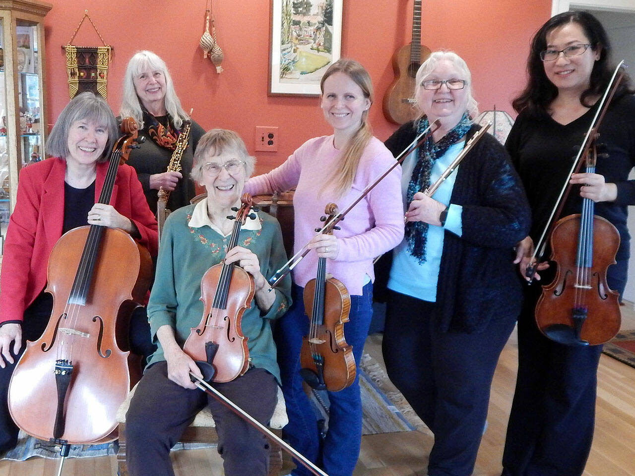 Members of the Port Townsend Symphony Orchestra Chamber Music Series include, from left to right, Pamela Roberts, Anne Krabill, Kristin Smith, Marina Rosenquist, Marie Meyers and Sung-Ling Hsu.