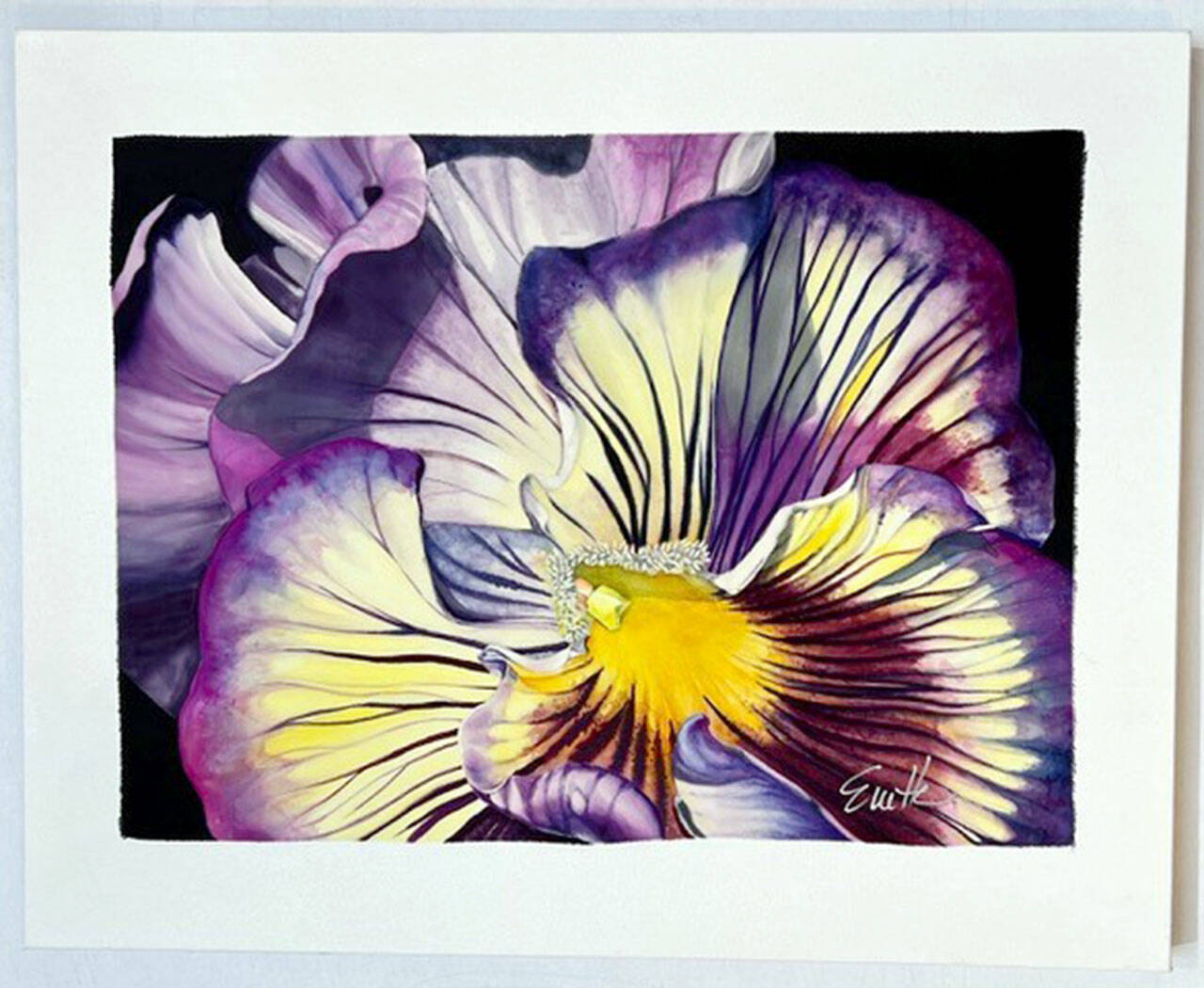 Fancy Pants is a silk painting by Port Angeles artist Evette Allerdings.