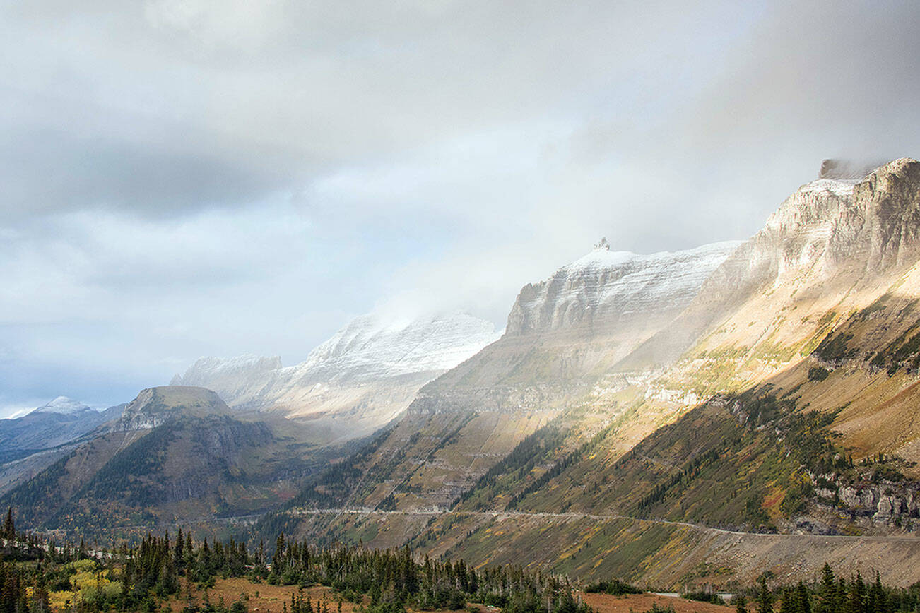 This untitled landscape by Carol Marshall is on display at Harbor Art Gallery throughout April.