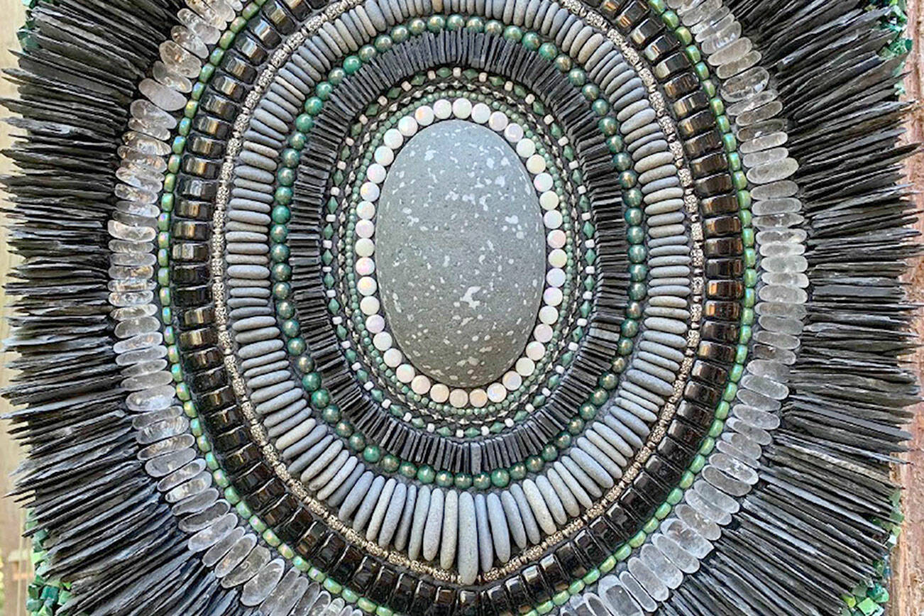 Shelley Jaye’s mosaic titled “The Lava Exhaled” is part of “Breathe,” a new Showcase 2024 display at Jeanette Best Gallery in downtown Port Townsend. (Northwind Art)