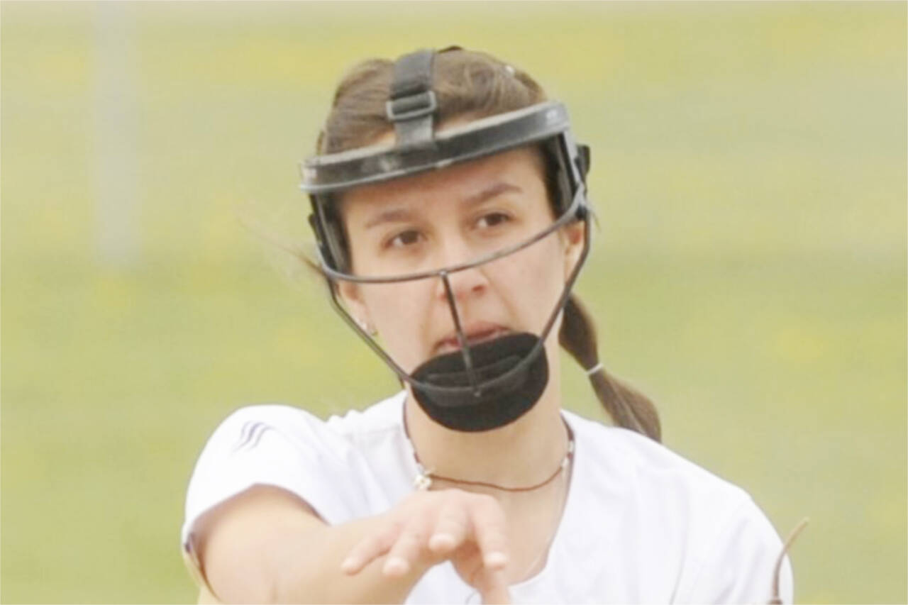 Mia Kirner, Sequim softball second baseman, had six hits over two games this weekend. (Michael Dashiell/Olympic Peninsula News Group)