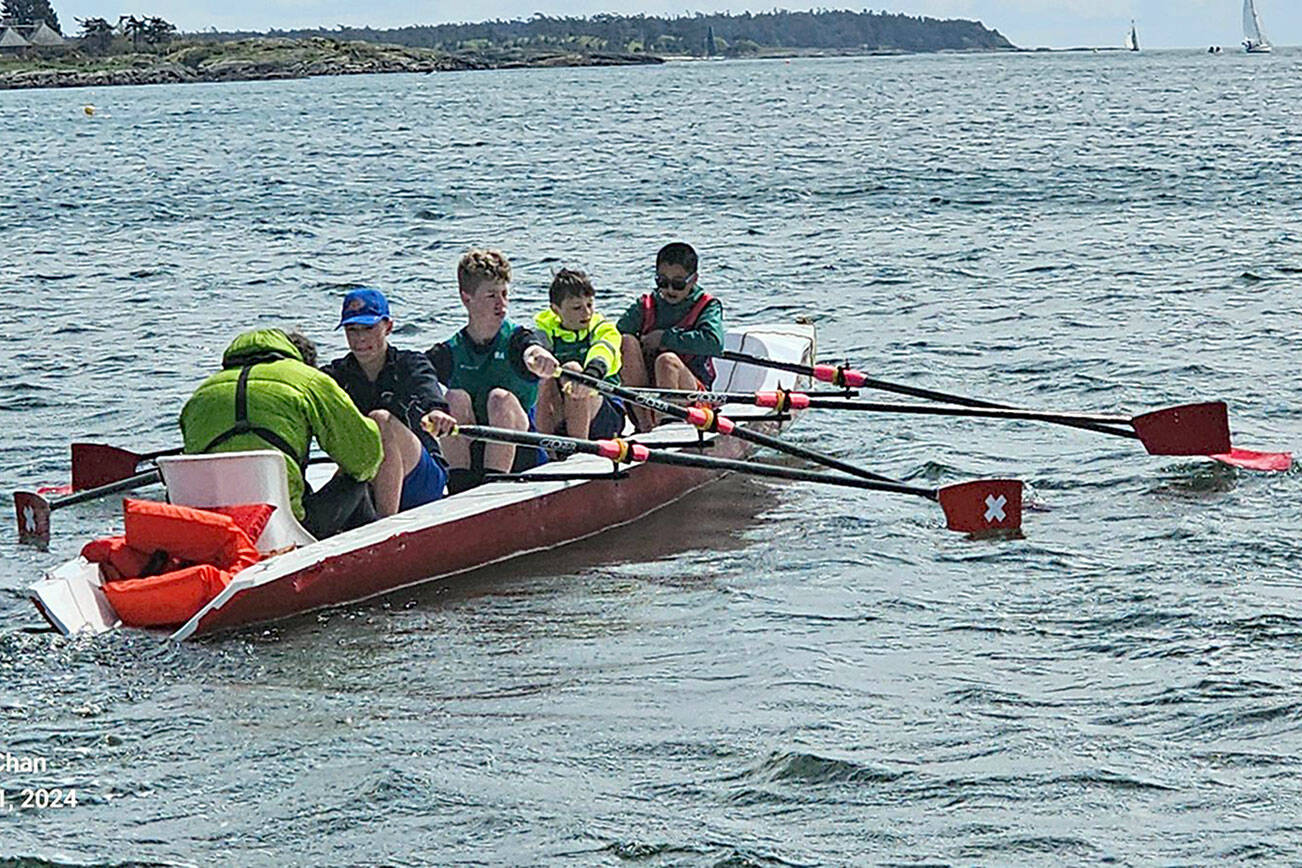 Olympic Peninsula Rowing Association members traveled to Victoria, B.C. last weekend to compete in the Cadborosaurus Coastal Endurance Regatta. OPRA rowers Cooper Disque, Mason Mai, Quince Chanway, and Noah Oberly crewed with coach Sean Halberg serving as coxswain.