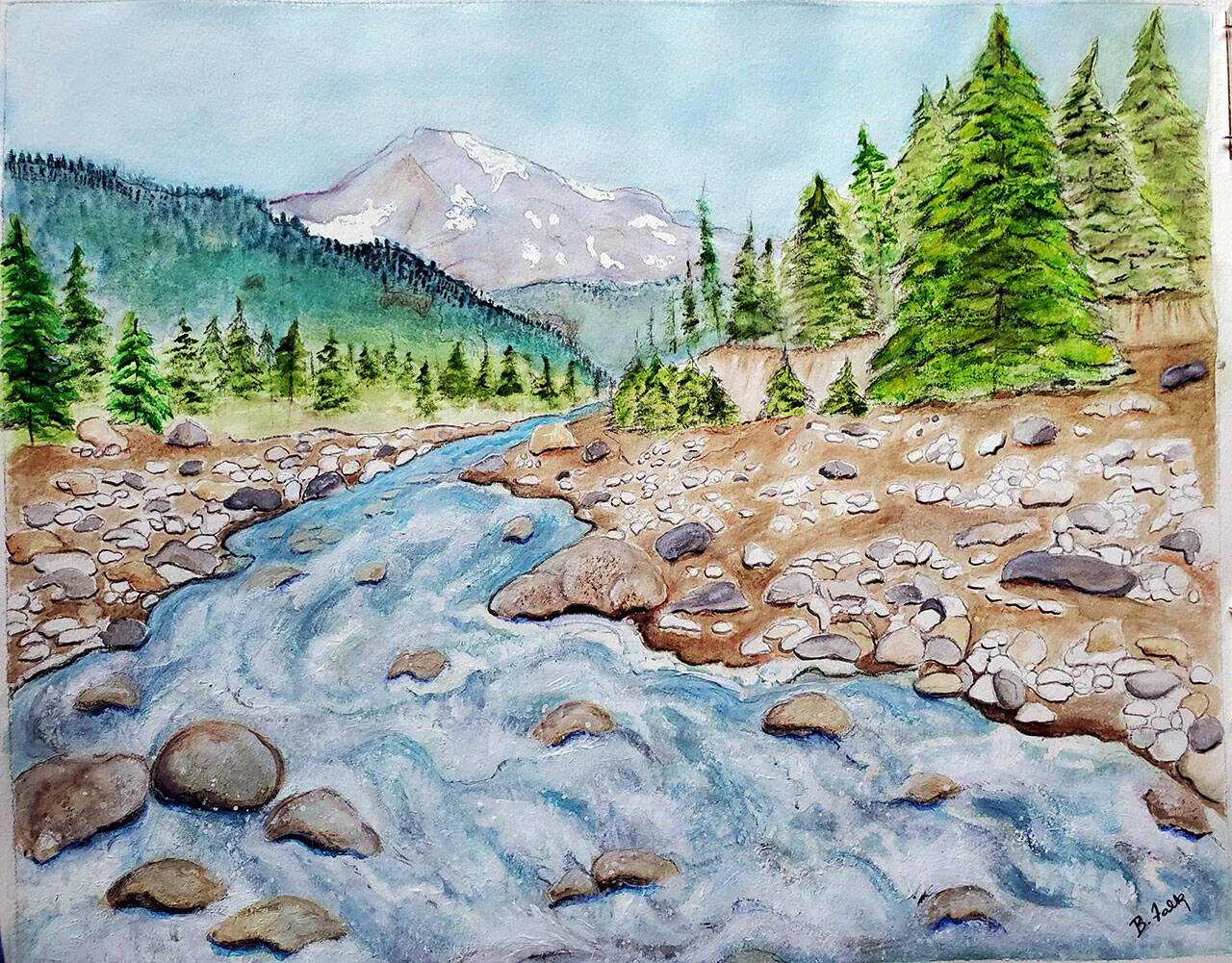 Barb Falk, whose painting appears here, will exhibit “The Art of Tranquility” in the Judith McInnes Tozzer Art Gallery at Sequim Museum and Arts, 544 N. Sequim Ave.