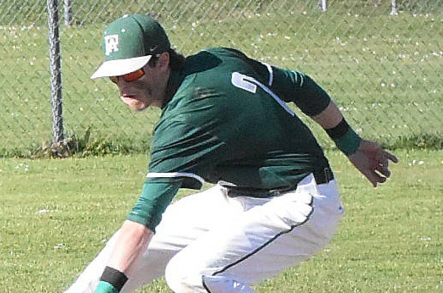 Port Angeles shortstop Alex Angevine was named to the all-Olympic League first team after leading the Roughriders with 21 runs scored and 20 RBIs while playing solid defense.  (Nicholas Zeller-Singh/Kitsap News Group)