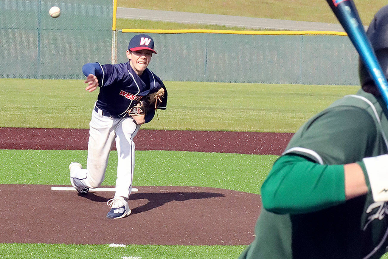 The Olympic Junior Babe Ruth champion Westport team defeated First Federal 3-1 in the title game Tuesday night at Volunteer Field. Westport pitcher Carston Seibel, right, pitched a gem, going 6⅔ innings, allowing three hits and one run while striking out nine. Westport’s Lane Wilson was 2-for-3 and stole three bases and Abe Brenkman was 2-for-2.