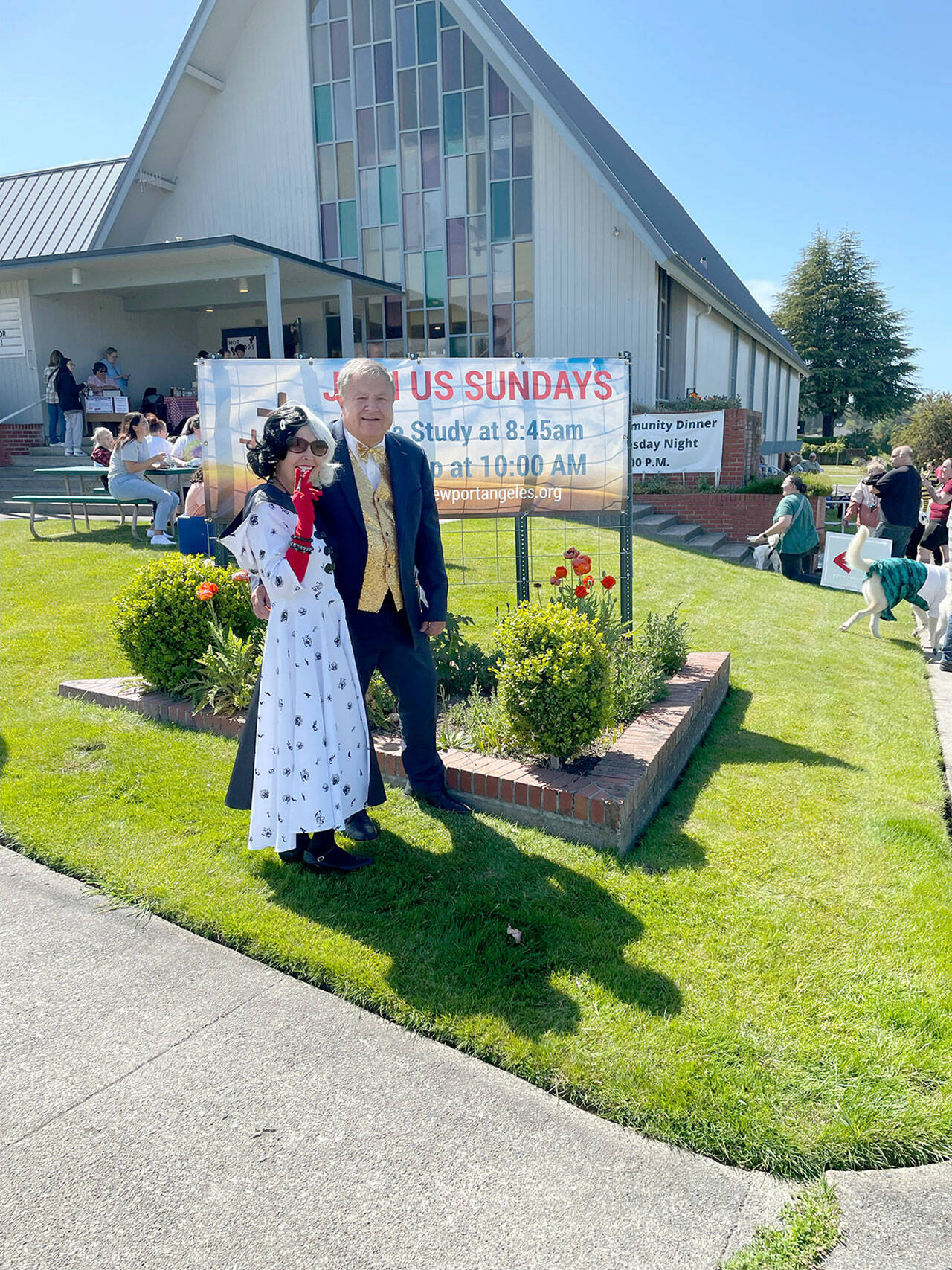 Cruella and Pierre de Vil emceed the Community Paw-Ty Olympic Peninsula Canine Couture Runway Show at St. Matthew Lutheran Church in Port Angeles.