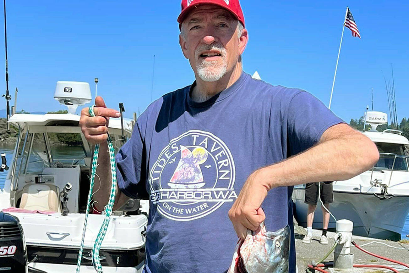 Enumclaw's Tim Harder caught this chinook while fishing off of Neah Bay.