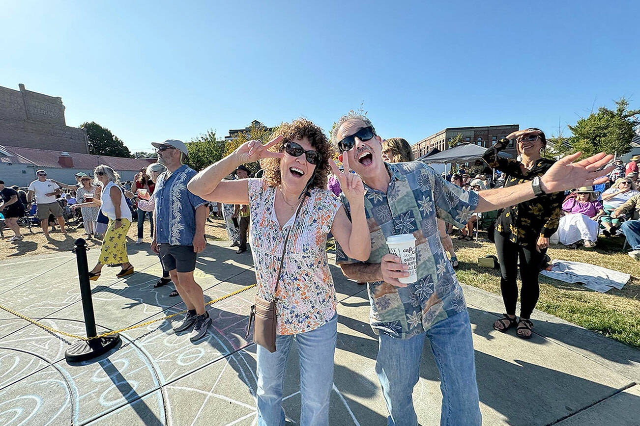 Jan and Mike Berman of from Port Ludlow dance to the band Marmalade during the first Concert on the Dock on Thursday at Pope Marine Park in Port Townsend. (Steve Mullensky/for Peninsula Daily News)