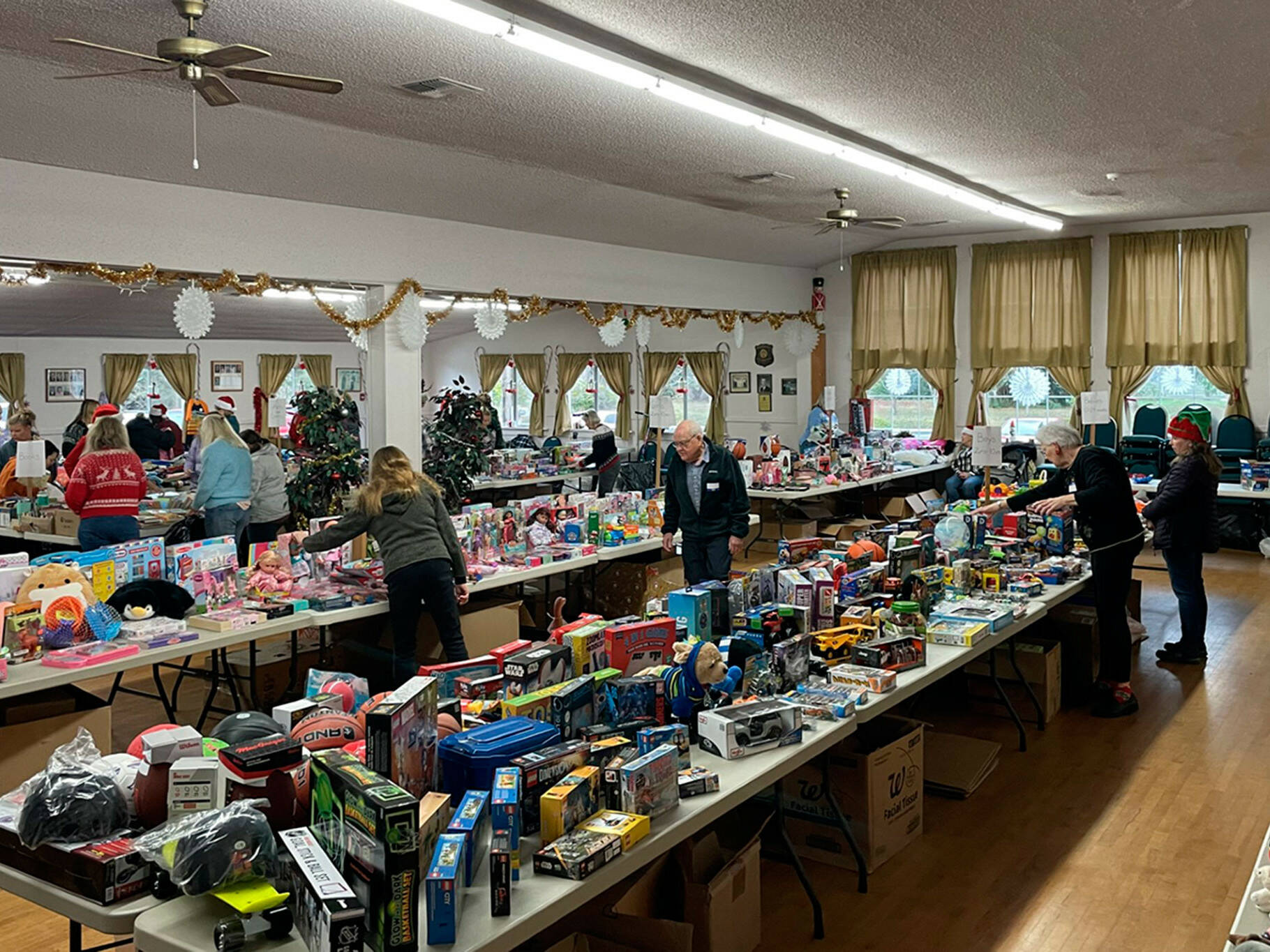 Toys for Sequim Kids, seen in 2023, offers families in the Sequim School District free gifts for children ages 1-18 from 10 a.m. to 6 p.m. Tuesday at the Sequim Prairie Grange. (Matthew Nash/Olympic Peninsula News Group file)