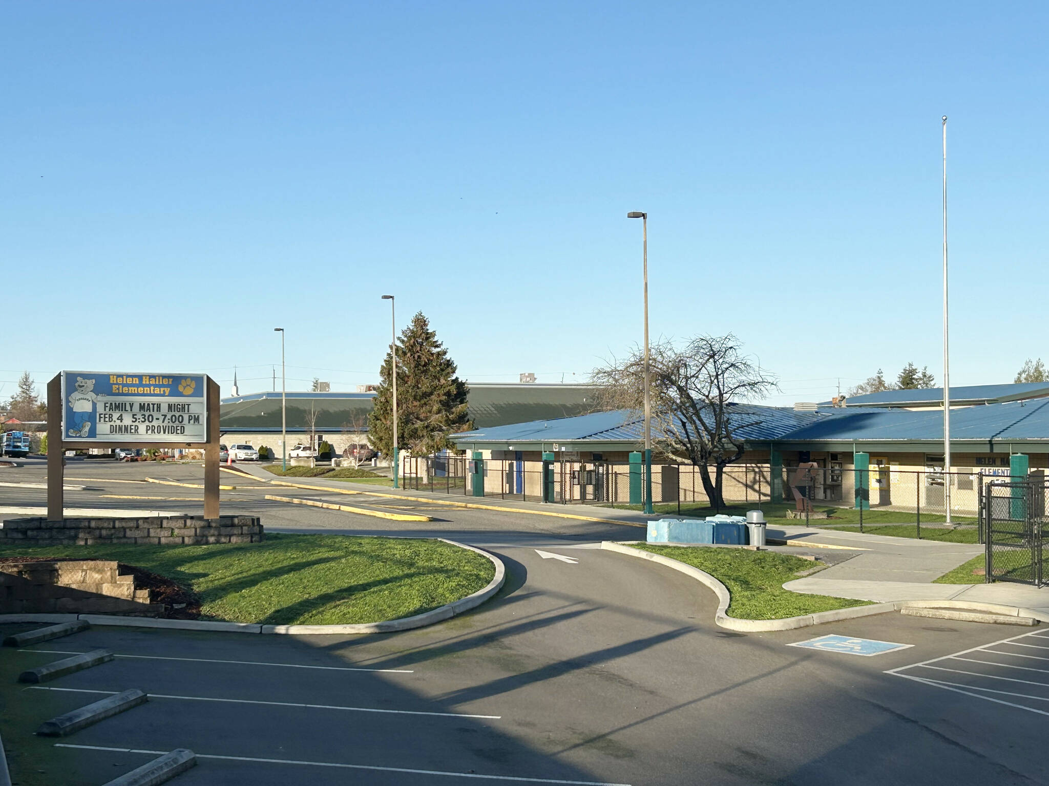 Due to Helen Haller Elementary’s age, antiquated equipment, limited amenities, such as bathrooms, costs for renovation and many other factors, Sequim School District leaders are proposing a new elementary school as part of the Feb. 11 construction bond. (Matthew Nash/Olympic Peninsula News Group)