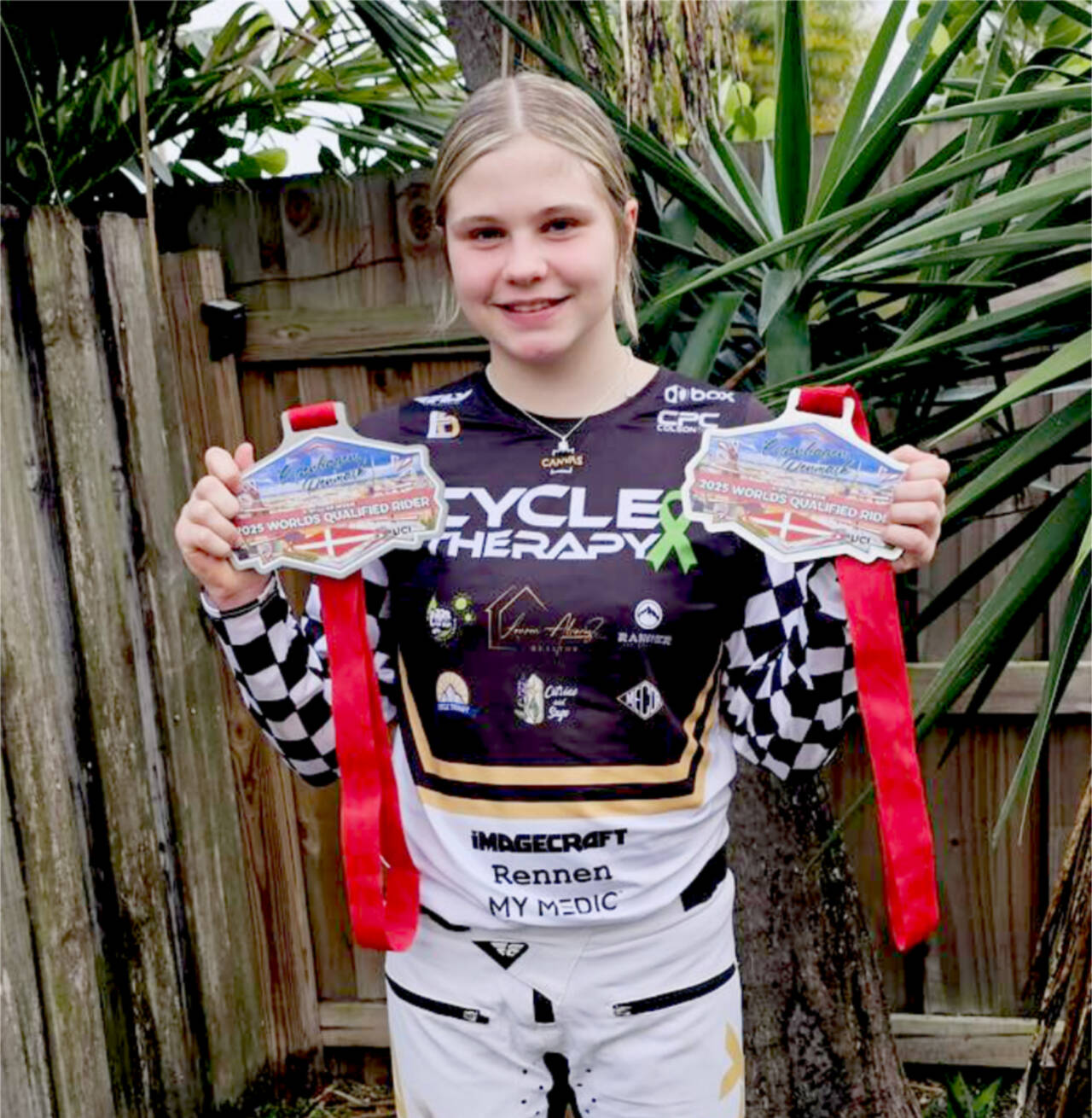 Kylin Weitz, 11, of Port Angeles took first in the Friday qualifier in the 12 girls challenge class and in the 8-12 cruiser class at the Sunshine State National in West Palm Beach, Fla. (Lincoln Park BMX)
