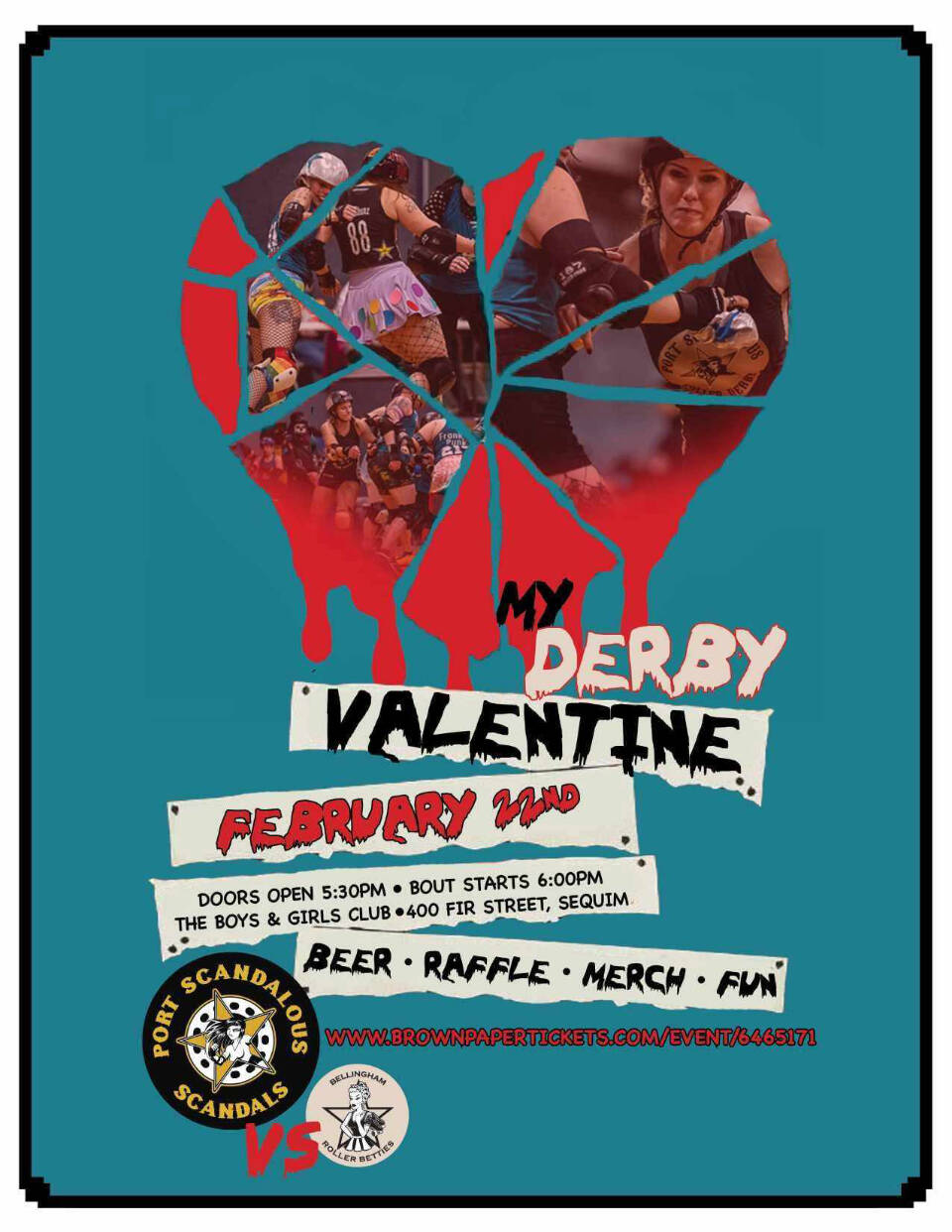 The Port Scandalous Roller Derby League begins Feb. 22 at the Sequim Boys & Girls Club.