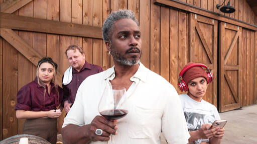 The cast of “The Winter’s Tale,” includes, from left, Kat Agudo, Andrew Yabroff, Geoffery Simmons and Gabs Nathanson. The Shakespeare play opens Thursday at Key City Public Theatre in Port Townsend. (Key City Public Theatre)