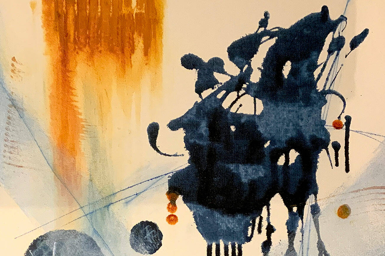 Ann Bernard’s “Just Passing By” will be on display at the Port Ludlow Art League’s “Drip, Dribble and Splash” exhibit at the Bay Club throughout March and April.