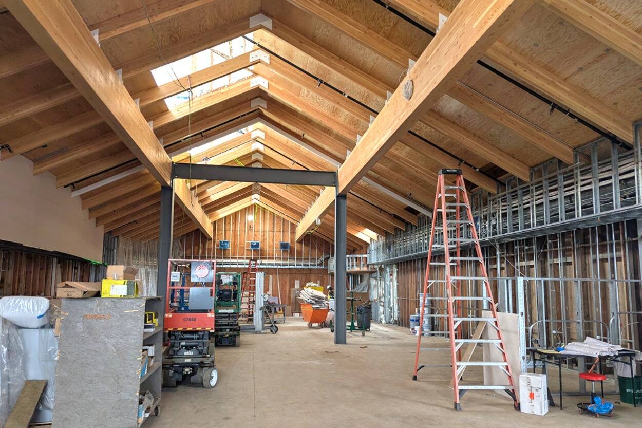 North Olympic Library System
North Olympic Library System representatives reported in late March that drywall was going up inside the renovated Sequim Library. However, delivery delays for some windows and other elements have pushed the facility’s opening to late July or early August.