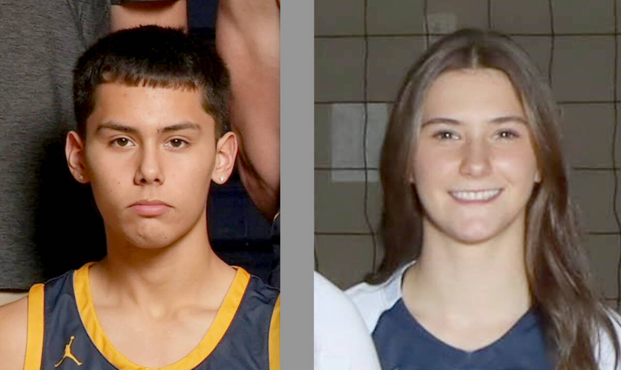 Noah Foster, left, and Erika Williams, Forks track and field.