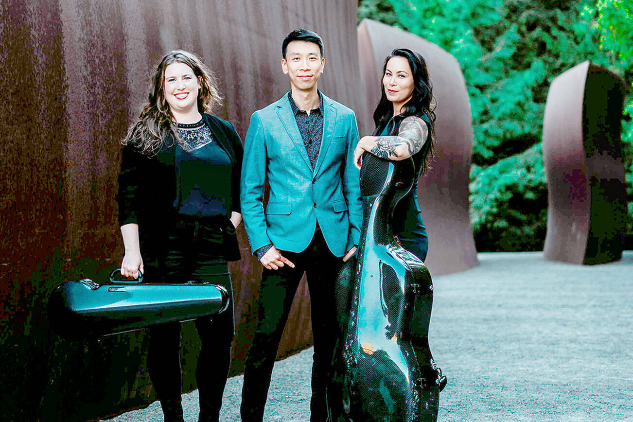 The Vesper Piano Trio, from left, Caitlyn Kelly, Thomas Lee and Emily Hu, will perform at Candlelight Concerts on Thursday.