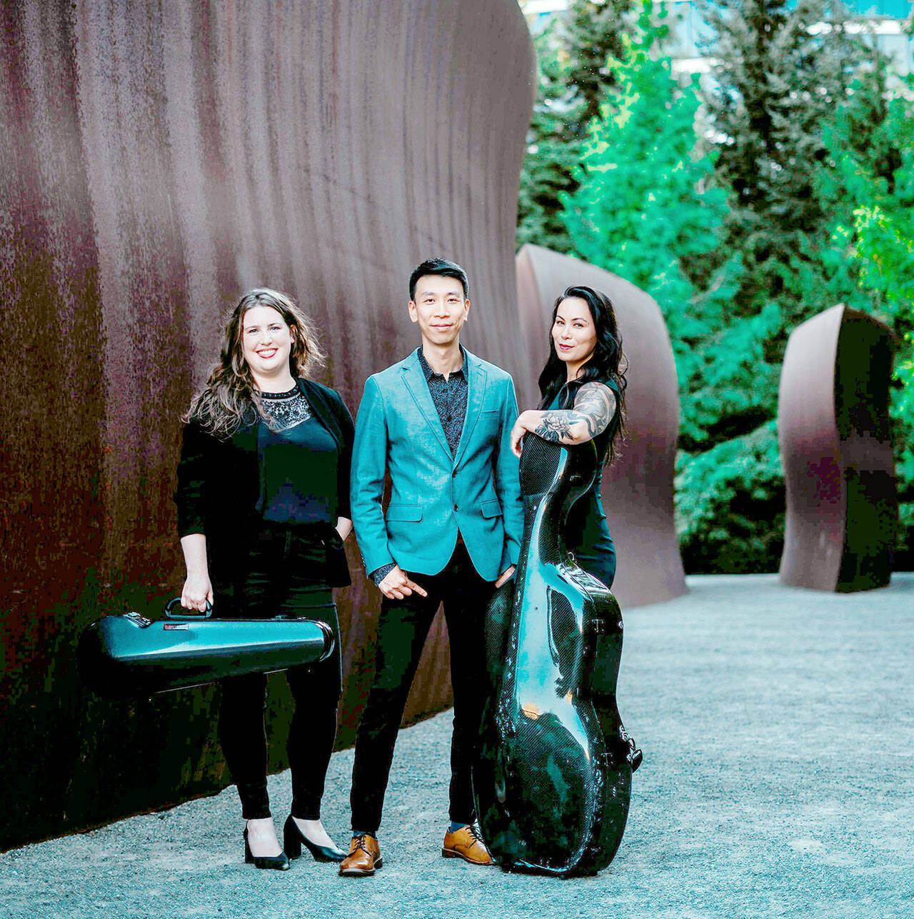 The Vesper Piano Trio, from left, Caitlyn Kelly, Thomas Lee and Emily Hu, will perform at Candlelight Concerts on Thursday.