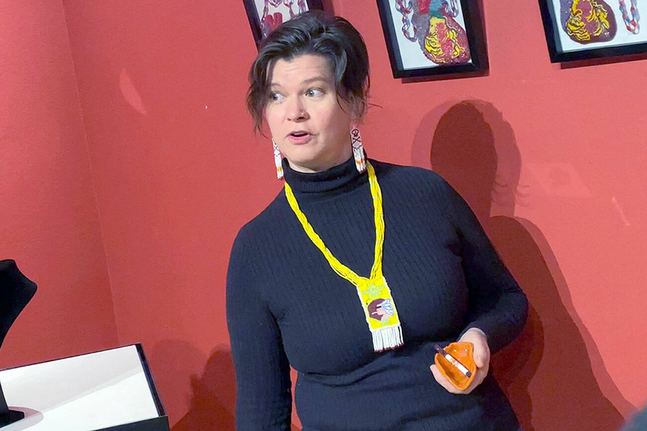 Artist Karen Sixkiller will speak at the Port Angeles Main Library on Saturday.
