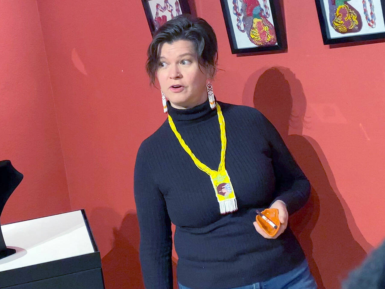 Artist Karen Sixkiller will speak at the Port Angeles Main Library on Saturday.