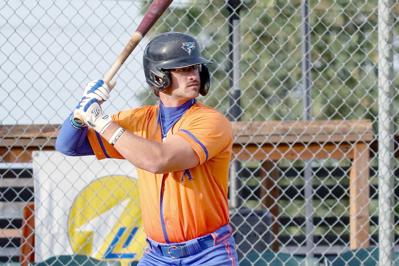 Keith Thorpe/Peninsula Daily News
Jeremy Giesegh, a 2024 West Coast League All-Star, returns to Port Angeles after hitting .348 with 77 hits last summer.