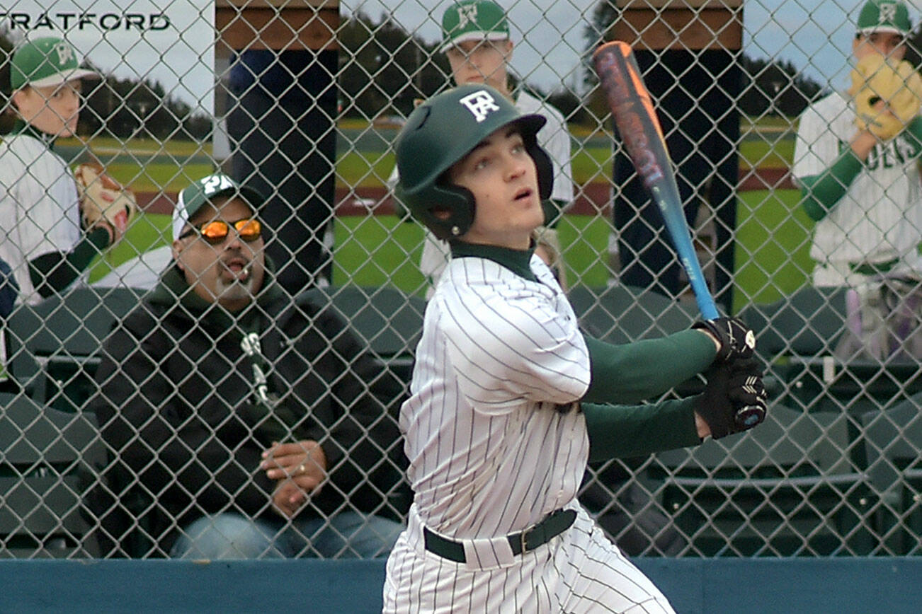 KEITH THORPE/PENINSULA DAILY NEWS
Port Angeles' Nathan Basden bats against North Mason on Tuesday at Port Angeles Civic Field.