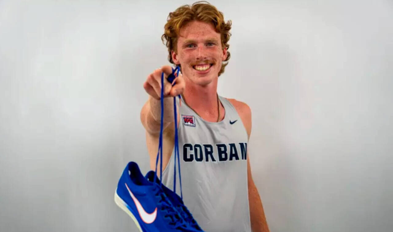 Port Angeles’ Jack Gladfelter, now running for Corban University in Salem, Ore., is an NAIA All-American after finishing sixth at the outdoor nationals in the 10,000 meters.