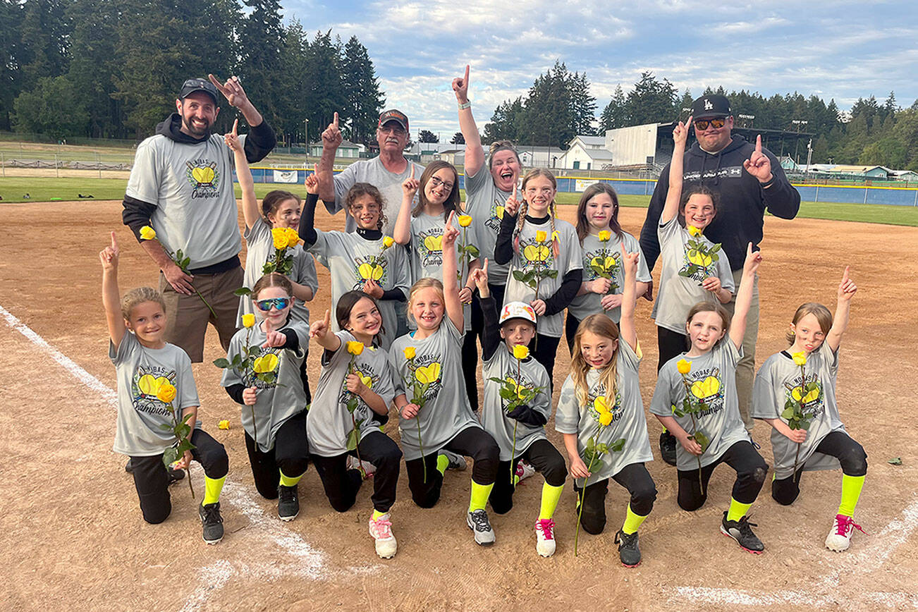 Minors Softball - Frank's Auto (gray shirts) 
Frank's Automotive won the North Olympic Baseball and Softball Minors Softball championship recently at Jim Lunt Field at Lincoln Park. 

Back row, from left, assistant Coach Matt French, assistant Coach Jon Thurston, head coach Jennifer Proiette, assistant Coach Tony Proiette. Middle row, left to right: Lindsey Hansen, Eliana Sandoval, Ashlynn Owens, Penelope Petersen, Violet Morris, Ellie Proiette. Front row, left to right: Zoey Boardman, Jocelyn Turner, Paislee "PJ" Johnson, Olive French, Samantha Roman, Layla Dalen, Holly Speed and Charlie Fultz.