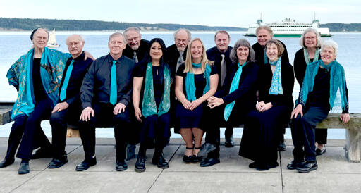 The Wild Rose Chorale will present two concerts this weekend at Grace Lutheran Church. Singers are, from left, Pat Rodgers, Doug Rodgers, Chuck Helman, Al Thompson, Cherry Chenruk-Geelan, Mark Schecter, Sarah Gustner-Hewitt, Kris Lott, Leslie Lewis, Rolf Vegdahl, JES Schumacher, Lynn Nowak and Patricia Nerison. (Jo Tiffany)