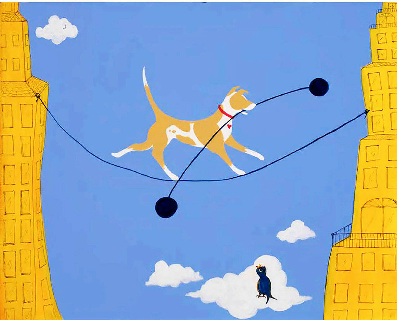 “Find a Balance” by Corinne Humphrey of Port Townsend is among 33 artworks newly installed at Jefferson Healthcare hospital. (Northwind Art)