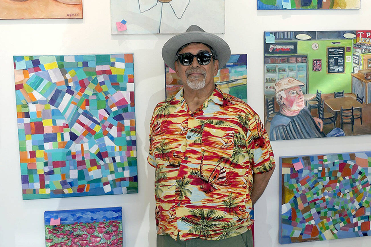 Esiquio Uballe will speak about his exhibit, "Color My World Bright,” on Friday at Port Townsend's Grover Gallery.